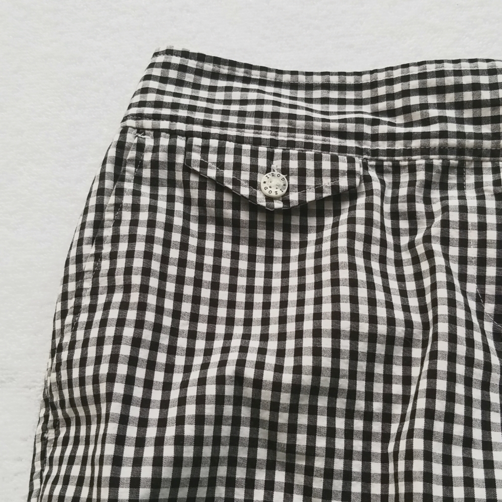 Izod Golf women's shorts black and white checks size 4 - Picture 2 of 6